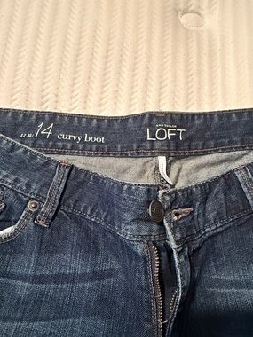 LOFT Women's Bootcut Jeans - Dark Blue Denim